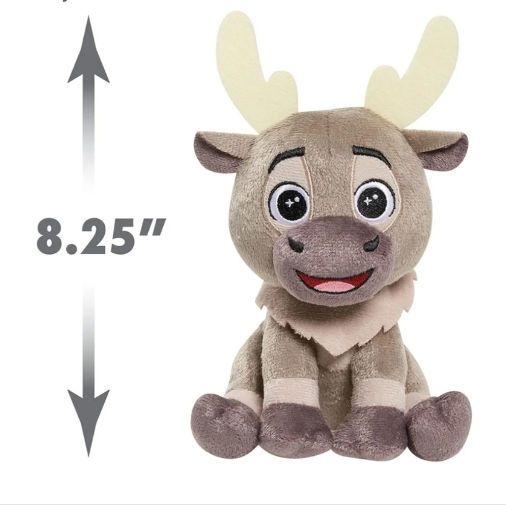 Disney Frozen Talking Small Plushie Toy, Sven, Stuffed Animal, Reindeer,